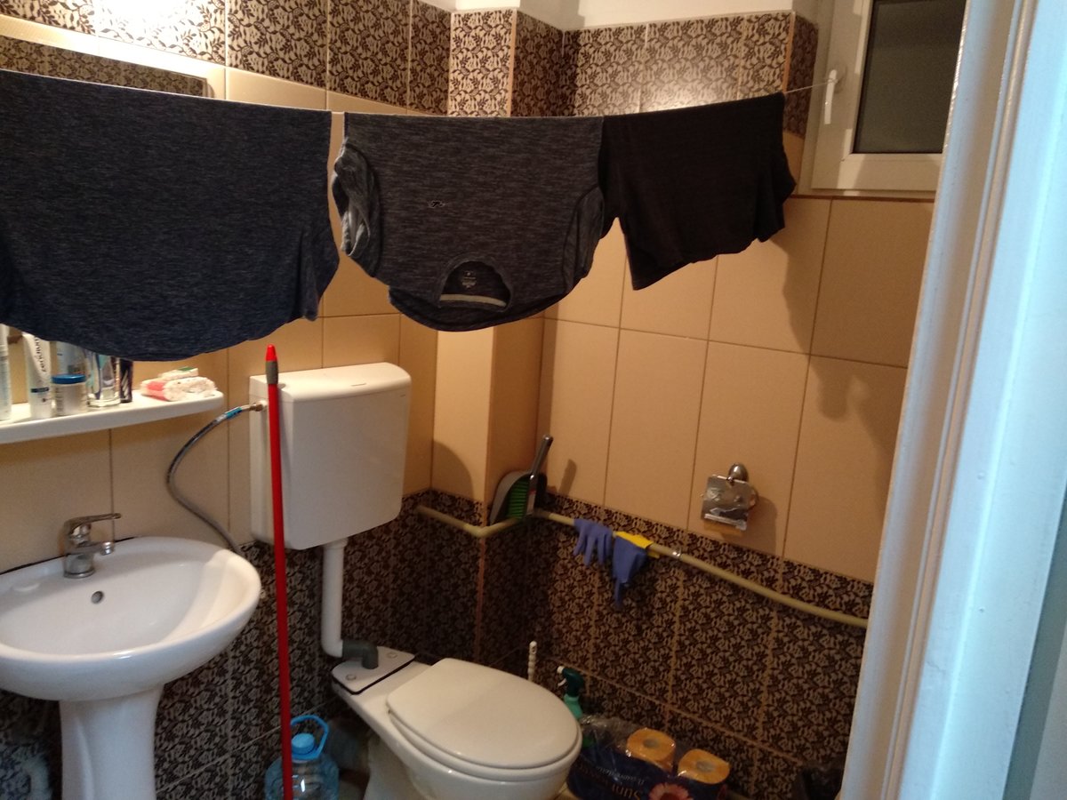 How we managed to dry our clothes after the laundry
