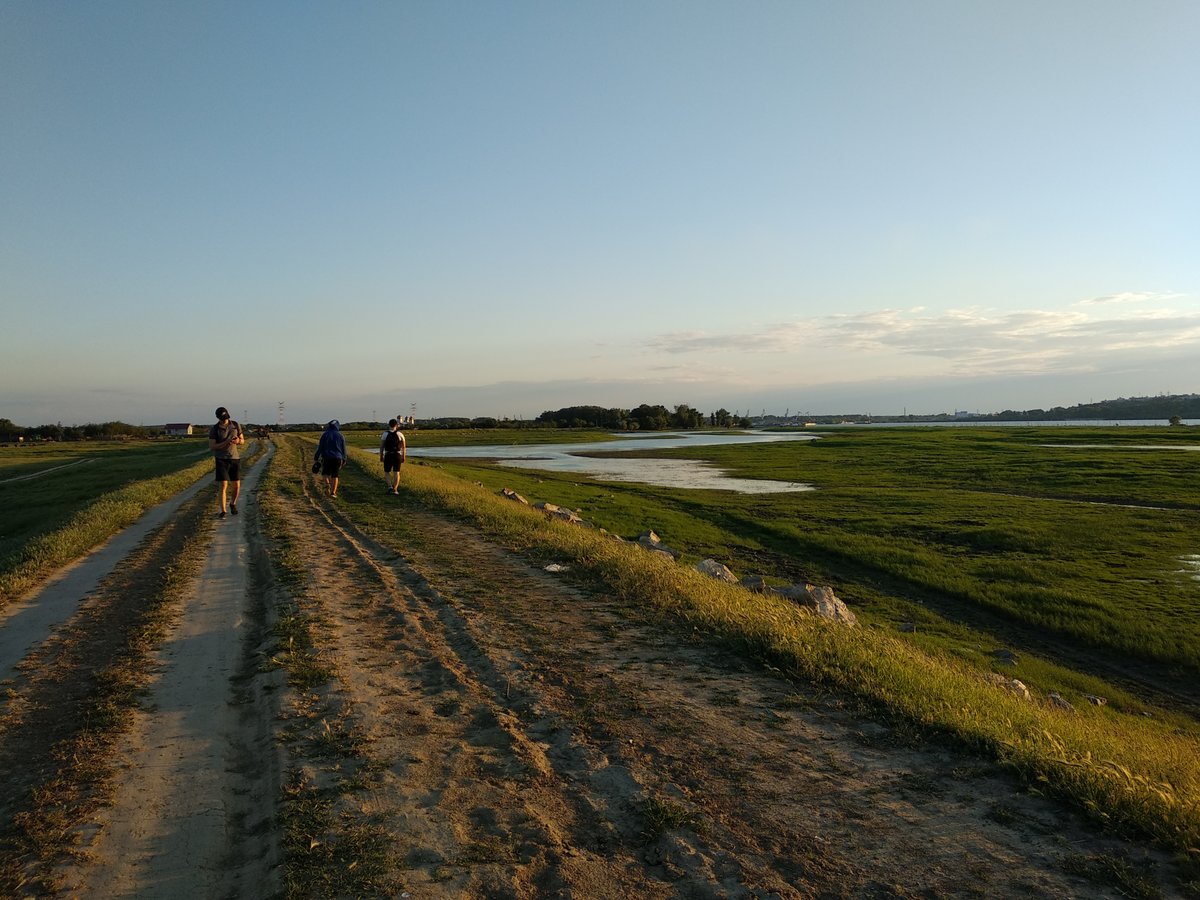 We took a walk while the sun was setting