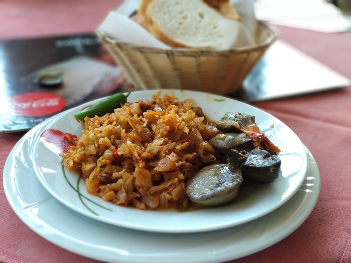 Trying new things near the local market
